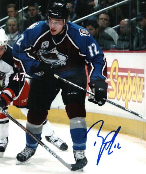 Autographed BRAD RICHARDSON Colorado Avalanche Photo