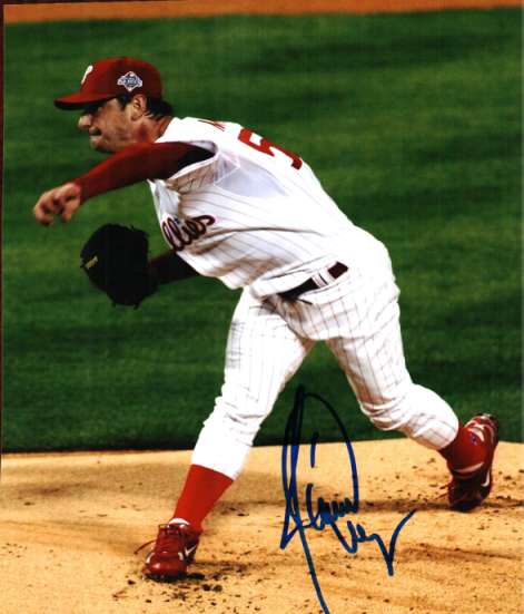 AUTOGRAPHED JAMIE MOYER photo  Philadelphia Phillies