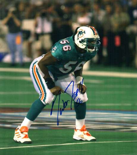 Autographed TWAN RUSSELL  Miami Dolphins  photo