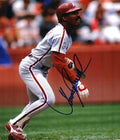 AUTOGRAPHED JUAN SAMUEL 8x10 Philadelphia Phillies Photo