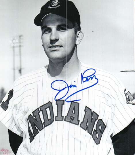 AUTOGRAPHED JIM PERRY photo  Cleveland Indians