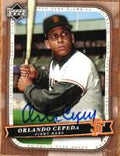 Autographed  ORLANDO CEPEDA 2005 UPPER DECK CLASSICS CARD