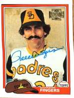 ROLLIE FINGERS San Diego Padres Autographed 2002 Topps Archive Card