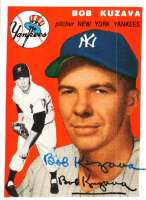 Autographed BOB KUZAVA 1954 Topps Archive card