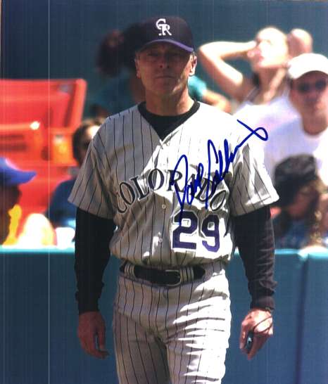 AUTOGRAPHED DAVE COLLINS 8X10 Colorado Rockies Photo