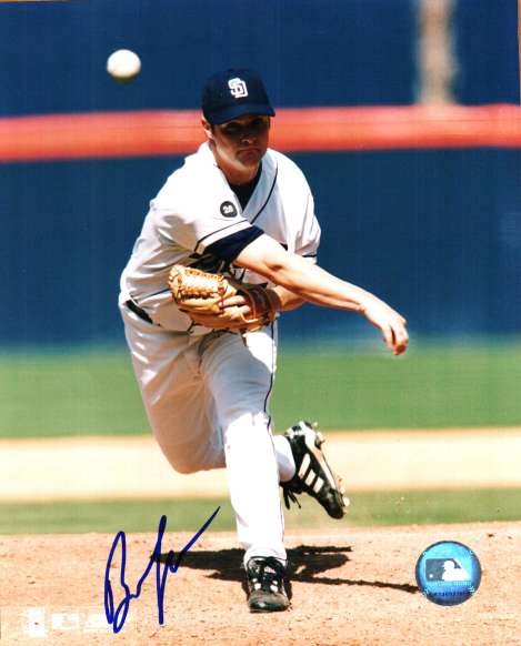 AUTOGRAPHED BRIAN LAWRENCE  SD Padres photo