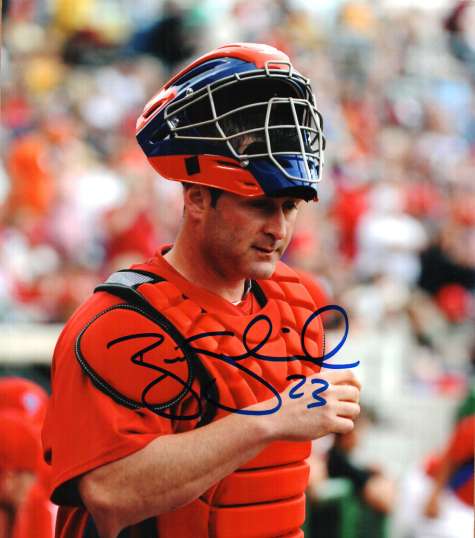 AUTOGRAPHED BRIAN SCHNEIDER 8x10 photo  Philadelphia Phillies