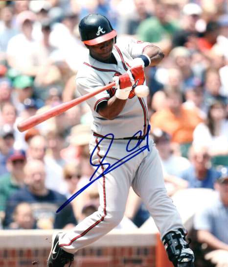 AUTOGRAPHED EDGAR RENTERIA Atlanta Braves photo