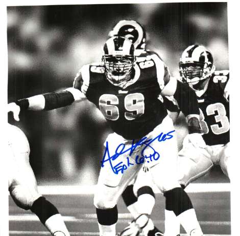AUTOGRAPHED ANDY KING 8x10 St Louis Rams Photo