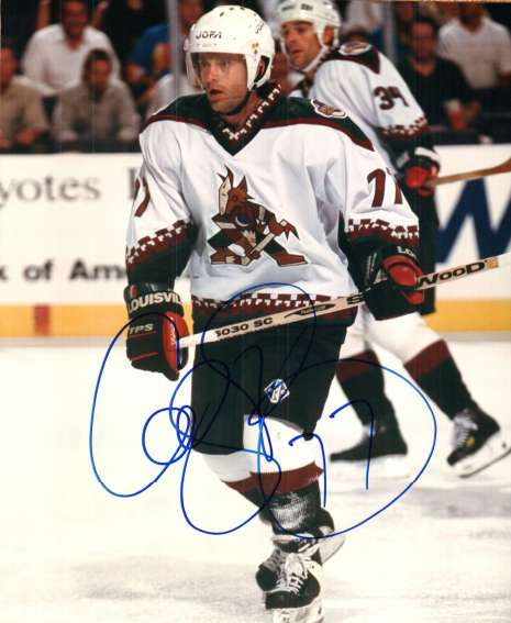 Autographed CLIFF RONNING Phoenix Coyotes Photo