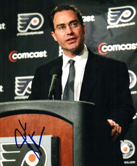 Autographed JOHN STEVENS photo - Philadelphia Flyers