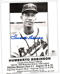 AUTOGRAPHED  HUMBERTO ROBINSON Milwaukee  Braves