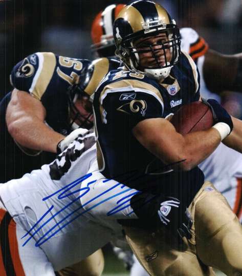 AUTOGRAPHED BRIAN LEONARD photo St Louis Rams