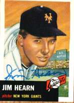 Autographed JIM HEARN 1953 Topps Archives Card