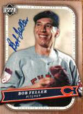 Autographed BOB FELLER 2005 UPPER DECK CLASSICS CARD