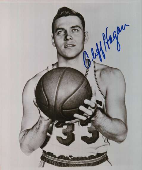 Autographed CLIFF HAGAN -  ST LOUIS HAWKS photo