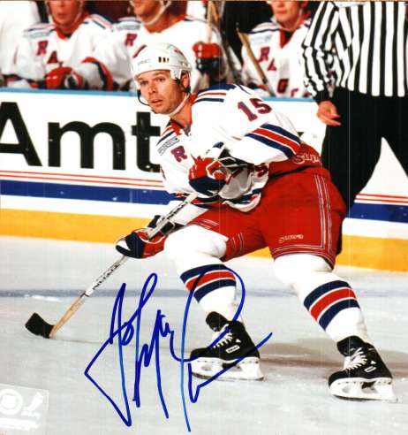 Autographed JOHN MACLEAN New York Rangers Photo