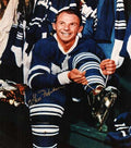 Autographed GUS MORTSON  Maple Leafs  photo