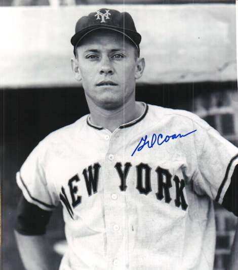 AUTOGRAPHED GIL COAN NEW YORK Giants Photo