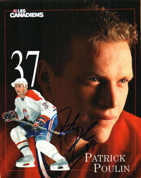 Autographed PATRICK POULIN Montreal Canadiens Photo