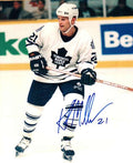 Autographed KIRK MULLER  Maple Leafs  photo