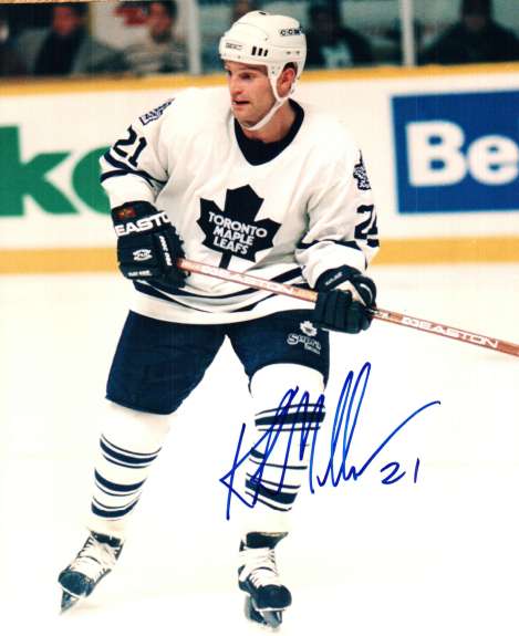 Autographed KIRK MULLER  Maple Leafs  photo