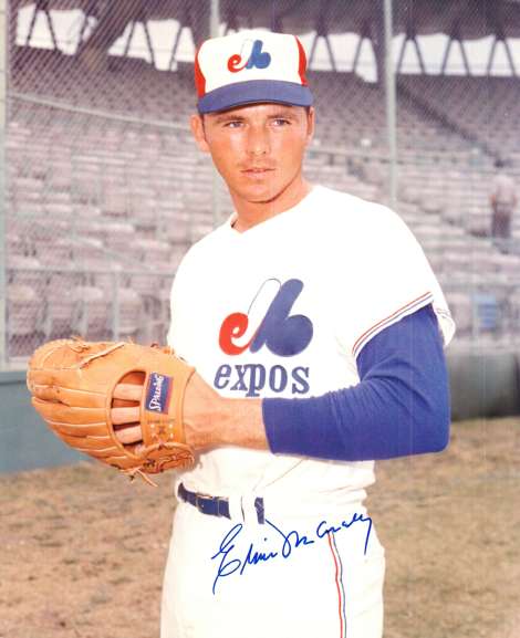 AUTOGRAPHED ERNIE MCANALLY Montreal Expos Photo