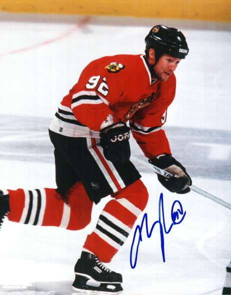 Autographed MICHAEL NYLANDER Photo Chicago  Blackhawks