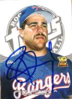 Autographed PETE INCAVIGLIA 2005 TOPPS ROOKIE CUP CARD