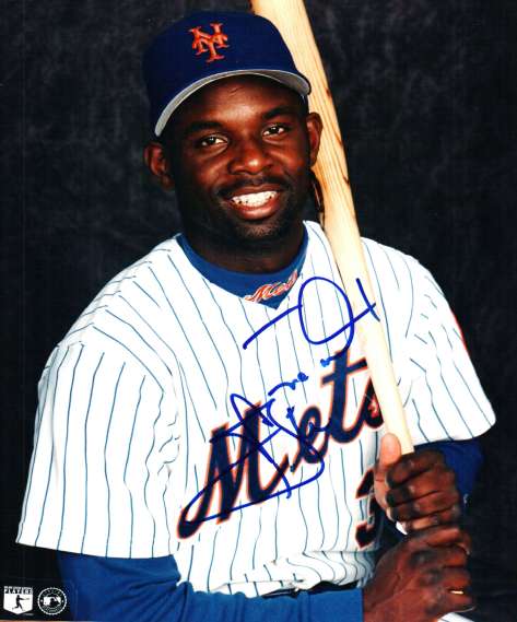 AUTOGRAPHED CARL EVERETT New York Mets photo