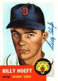 Autographed BILLY HOEFT 1953 Topps Archives Card