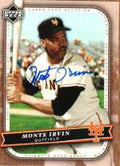 Autographed MONTE IRVIN 2005 UPPER DECK CLASSICS CARD