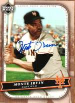 Autographed MONTE IRVIN 2005 UPPER DECK CLASSICS CARD