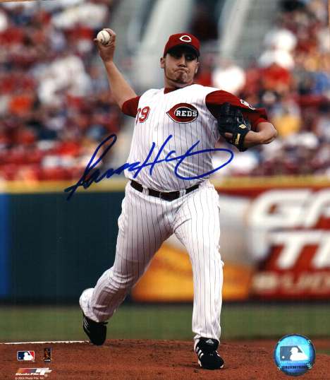 AUTOGRAPHED  photo AARON HARANG Cincinnati Reds