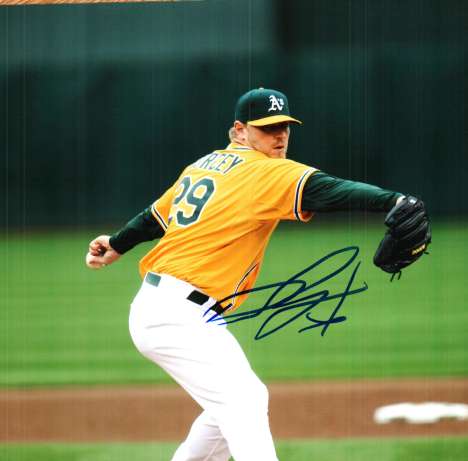 AUTOGRAPHED  photo DAVID PURCEY -  Oakland A's