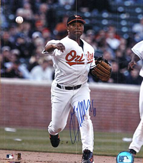 AUTOGRAPHED MELVIN MORA photo  Baltimore Orioles