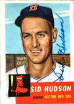 Autographed SID HUDSON 1953 Topps Archives Card