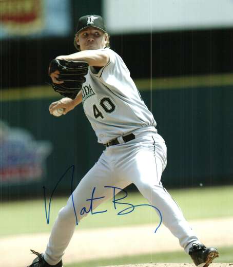 AUTOGRAPHED 8X10 photo NATE BUMP Florida Marlins