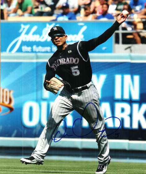 AUTOGRAPHED CARLOS GONZALEZ 8x10 Colorado Rockies Photo