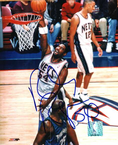 Autographed RODNEY ROGERS 8X10 New Jersey Nets Photo