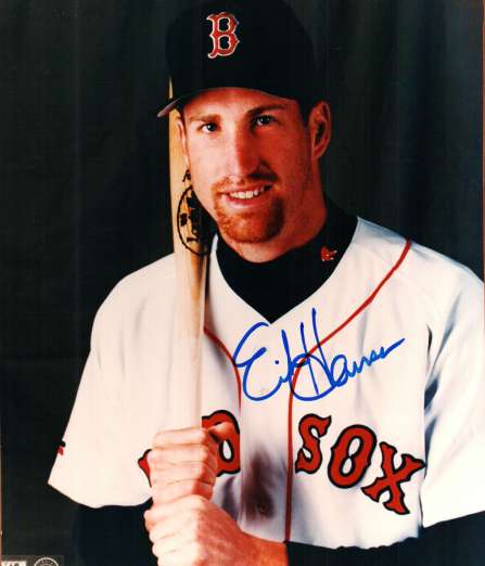 AUTOGRAPHED ERIC HANSON  Boston Red Sox photo