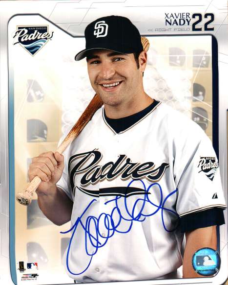 AUTOGRAPHED XAVIER NADY  SD Padres photo