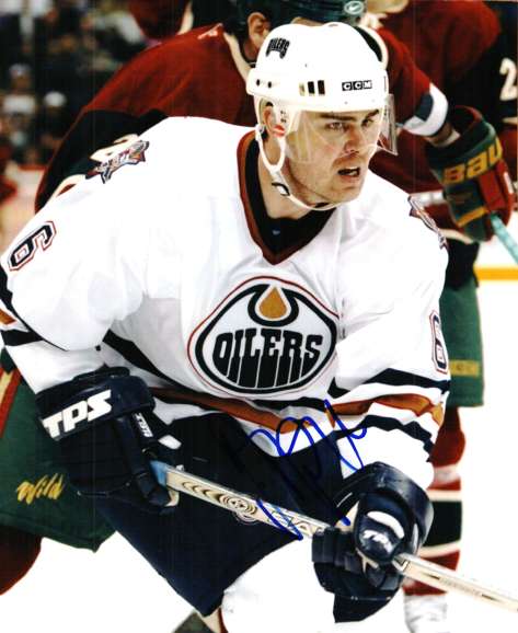 Autographed JAROSLAV SPACEK EDMONTON OILERS Photo