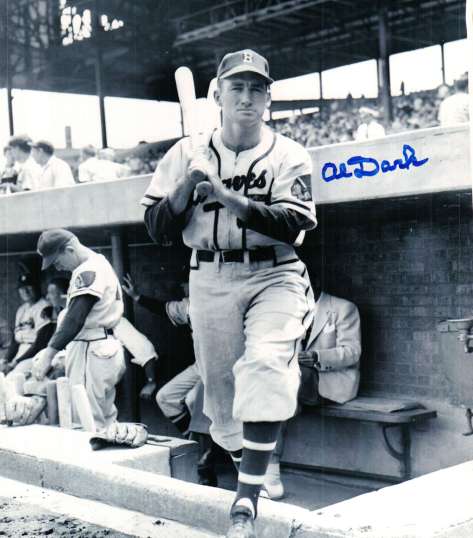 AUTOGRAPHED AL DARK BOSTON 8X10 Boston Braves photo