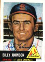 Autographed  BILLY JOHNSON 1953 Topps Archives Card