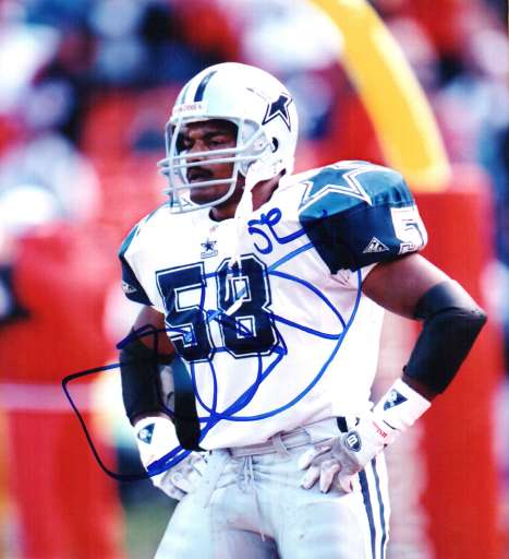 Autographed DIXON EDWARDS Dallas Cowboys Photo
