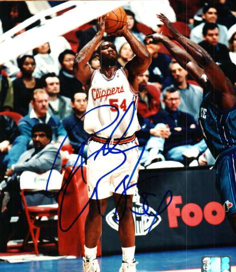 Autographed RODNEY ROGERS Los Angeles Clippers Photo