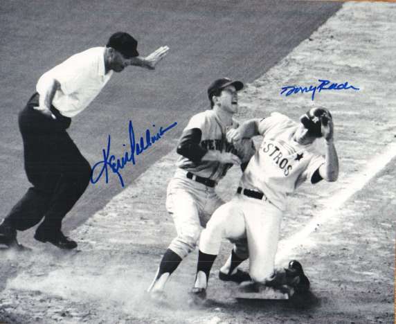 AUTOGRAPHED DOUG RADER & KEVIN COLLINS photo  Houston Astros