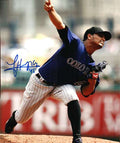 AUTOGRAPHED JHOULYS CHACIN 8X10 Colorado Rockies Photo