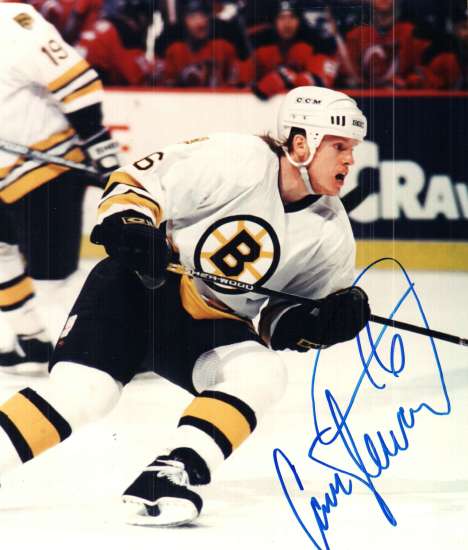 Autographed CAM STEWART Boston Bruins  Photo